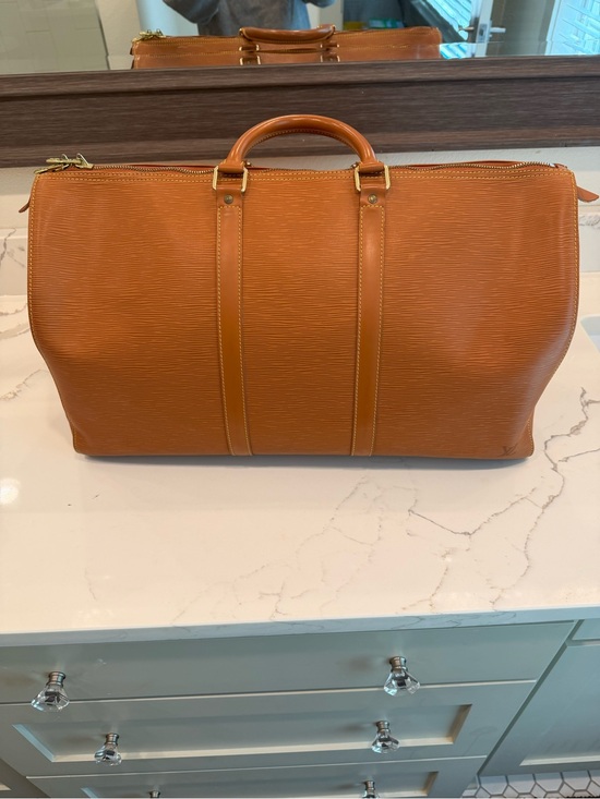 Louis Vuitton Other - Louis Vuitton Epi Keepall 55 Kenyan Fawn Brown Leather Travel Duffle Bag